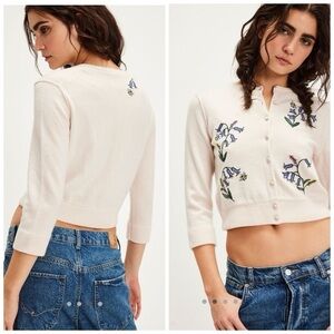 All Mine Embroidered Silk-Lined Cardi